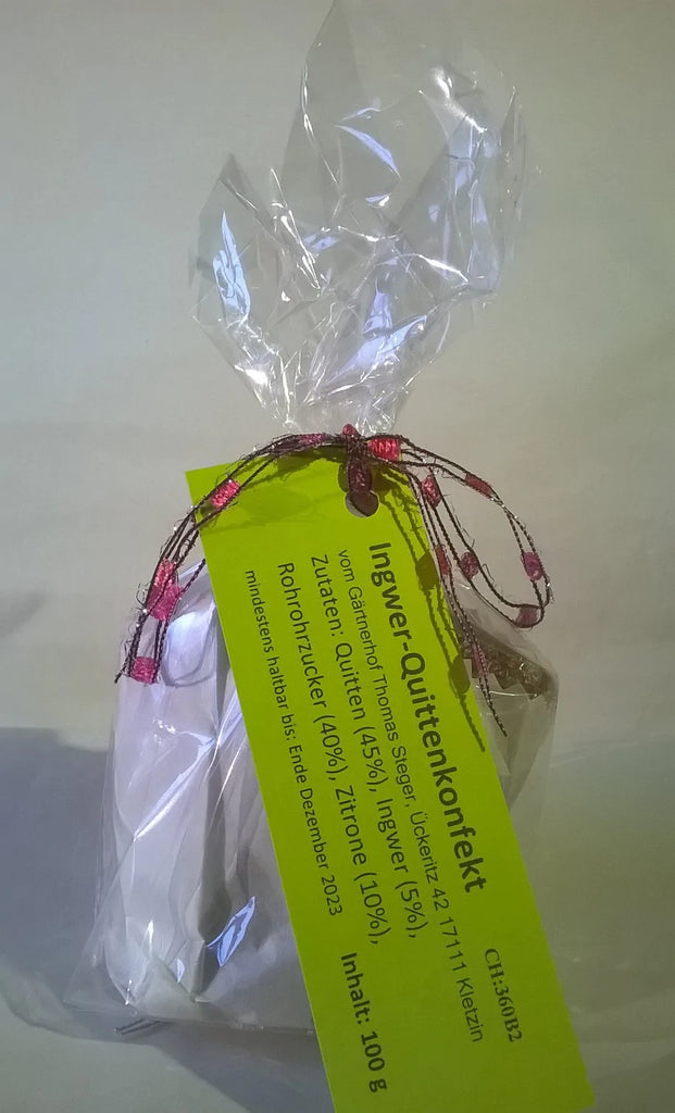 Ingwer-Quittenkonfekt 100g Tüte