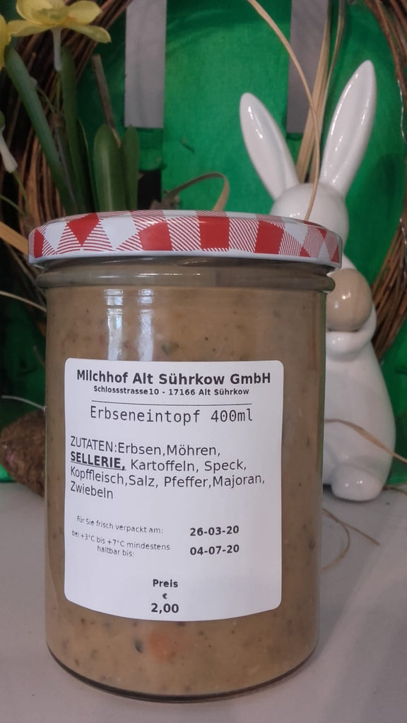 Erbseneintopf im Glas, 600 ml
