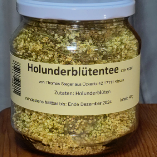 Holunderblütentee Glas 40g