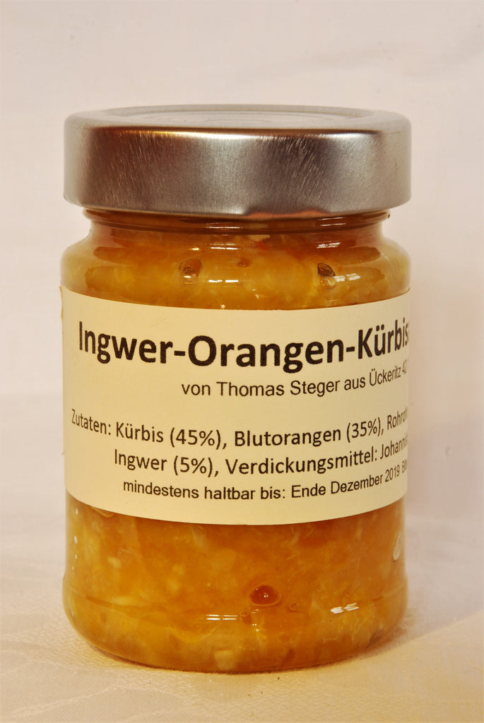 Ingwer Orangen Kürbisaufstrich 240g - 6 Gläser