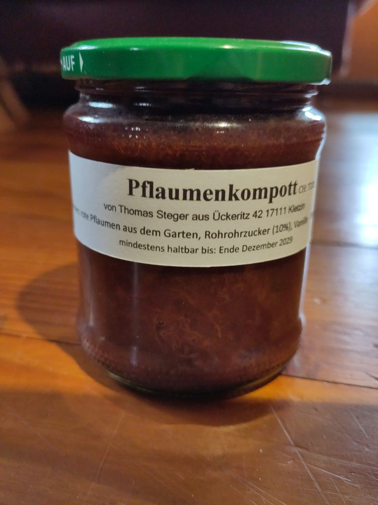 Pflaumenkompott Glas 400g 6 Gläser