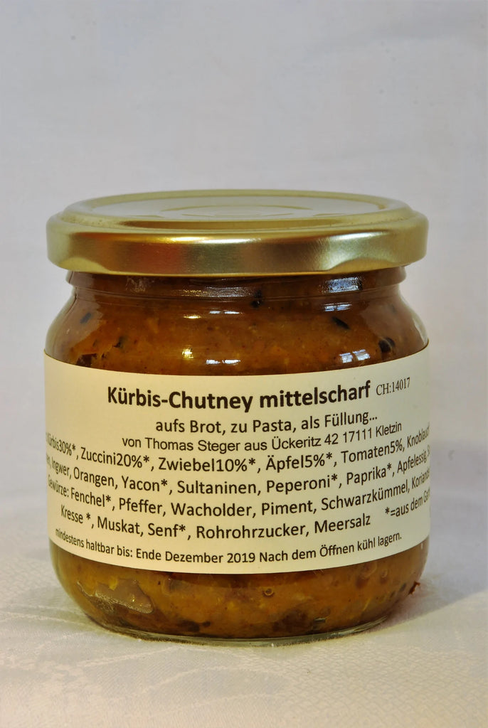 Kürbischutney mittelscharf 220g